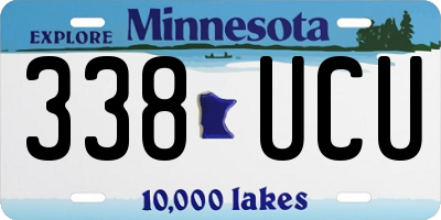 MN license plate 338UCU