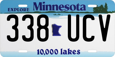 MN license plate 338UCV