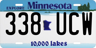 MN license plate 338UCW