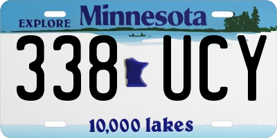 MN license plate 338UCY