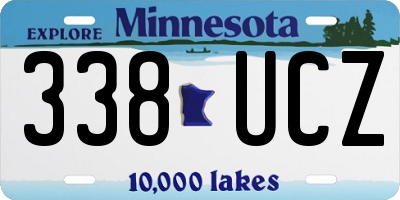MN license plate 338UCZ