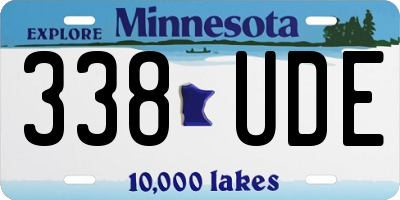 MN license plate 338UDE