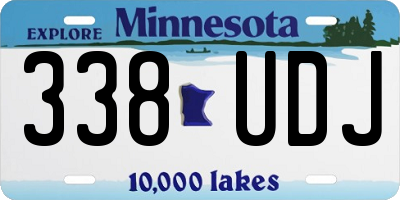 MN license plate 338UDJ