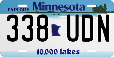 MN license plate 338UDN