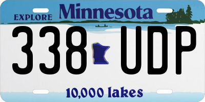 MN license plate 338UDP