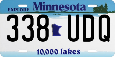 MN license plate 338UDQ