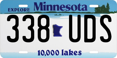 MN license plate 338UDS