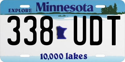 MN license plate 338UDT