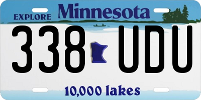 MN license plate 338UDU