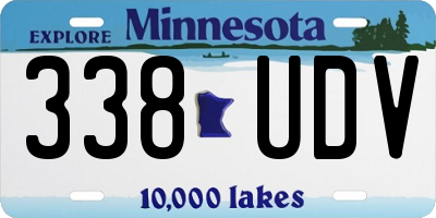 MN license plate 338UDV