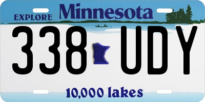 MN license plate 338UDY