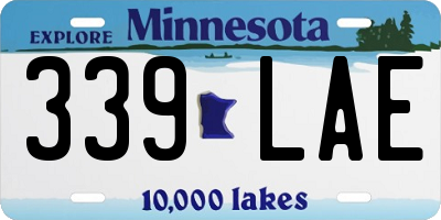 MN license plate 339LAE