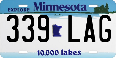 MN license plate 339LAG