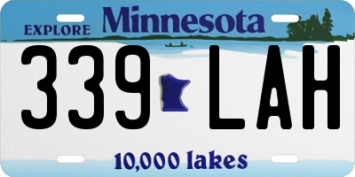 MN license plate 339LAH