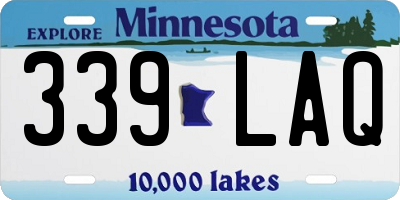 MN license plate 339LAQ