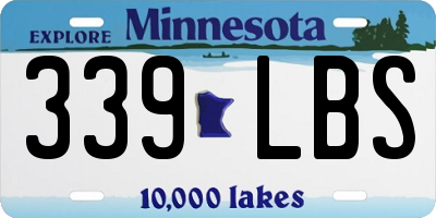 MN license plate 339LBS