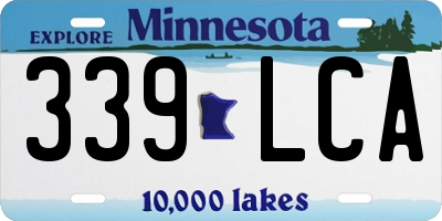 MN license plate 339LCA