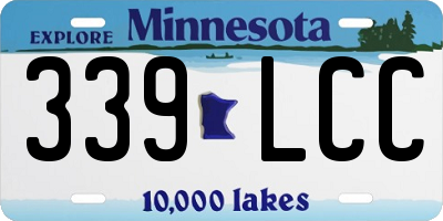 MN license plate 339LCC