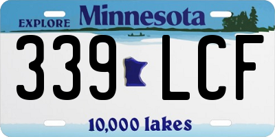 MN license plate 339LCF