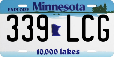 MN license plate 339LCG
