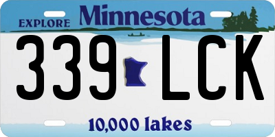 MN license plate 339LCK
