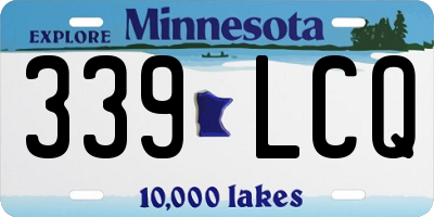 MN license plate 339LCQ
