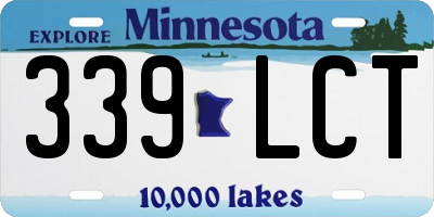MN license plate 339LCT