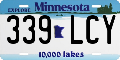 MN license plate 339LCY