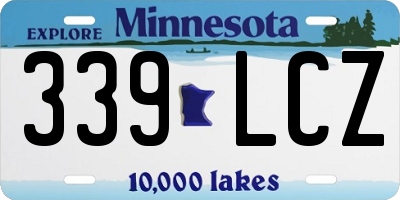MN license plate 339LCZ