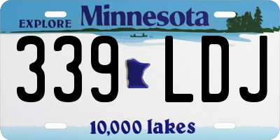MN license plate 339LDJ