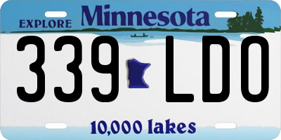 MN license plate 339LDO