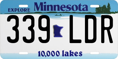 MN license plate 339LDR