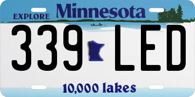 MN license plate 339LED