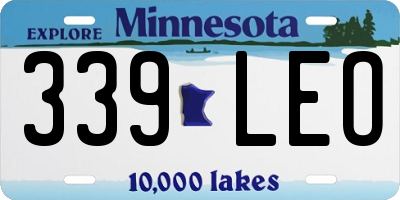 MN license plate 339LEO