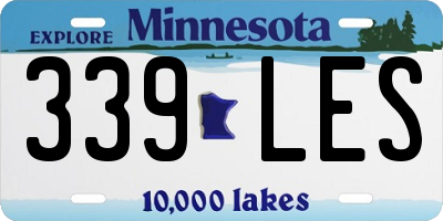 MN license plate 339LES