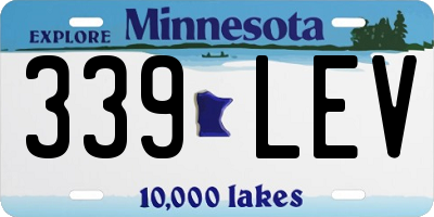 MN license plate 339LEV