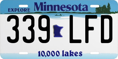 MN license plate 339LFD