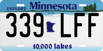 MN license plate 339LFF