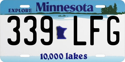 MN license plate 339LFG