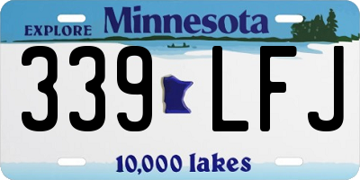 MN license plate 339LFJ