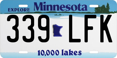 MN license plate 339LFK