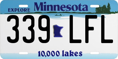 MN license plate 339LFL