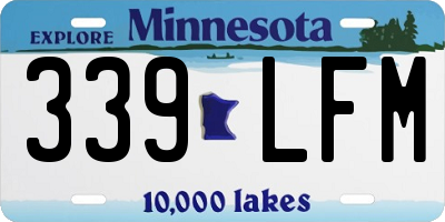 MN license plate 339LFM