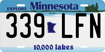 MN license plate 339LFN
