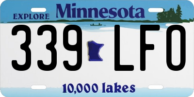 MN license plate 339LFO