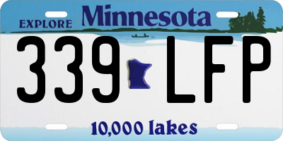 MN license plate 339LFP