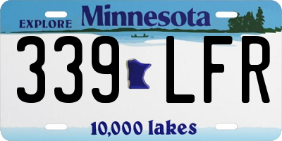 MN license plate 339LFR