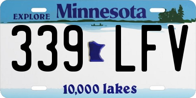 MN license plate 339LFV
