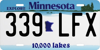 MN license plate 339LFX