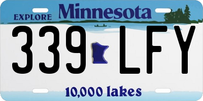 MN license plate 339LFY
